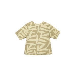 Omamimini Boys' Boxy T-Shirt With All Over Palm Leaves Print In  Palm Leaves